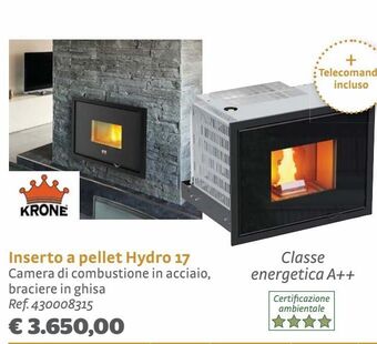 Bricocenter Inserto a pellet hydro 17 offerta