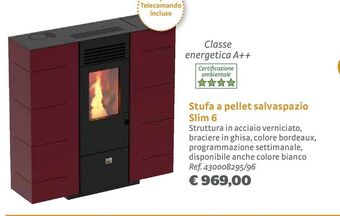 Bricocenter Stufa a pellet salvaspazio slim 6 offerta