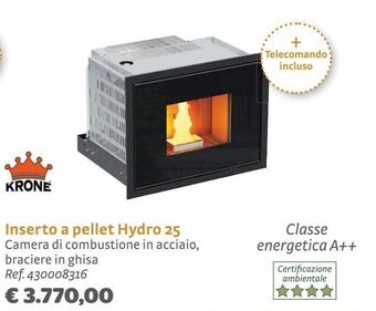 Bricocenter Inserto a pellet hydro 25 offerta