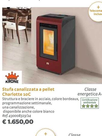 Bricocenter Stufa canalizzata a pellet charlotte 10c offerta