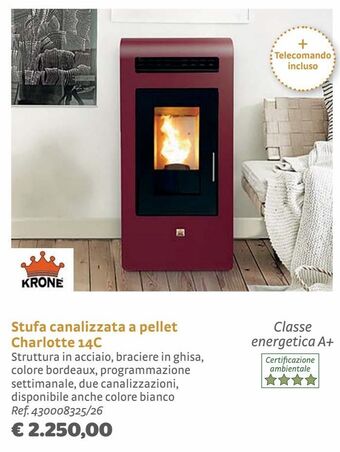 Bricocenter Stufa canalizzata a pellet charlotte 14c offerta