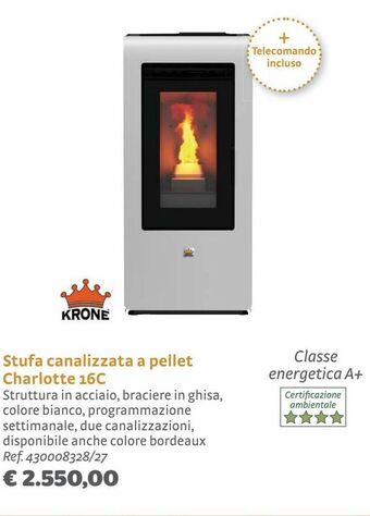 Bricocenter Stufa canalizzata a pellet charlotte 16c offerta