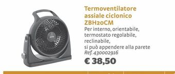 Bricocenter Termoventilatore assiale ciclonico zbh20cm offerta