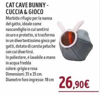 Il Gigante Cat cave bunny- cuccia & gioco offerta
