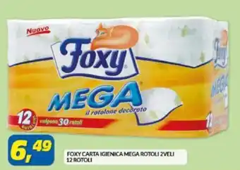 Risparmio Casa Foxy Carta Igienica Mega Rotoli 2 veli 12 rotoli offerta