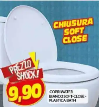 Risparmio Casa Copriwater Bianco Soft-Close-Plastica Bath offerta