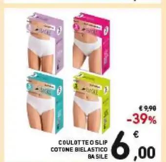 Spazio Conad Coulotte O Slip Cotone Bielastico Basile offerta