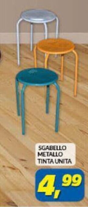 Risparmio Casa Sgabello Metallo Tinta Unita offerta