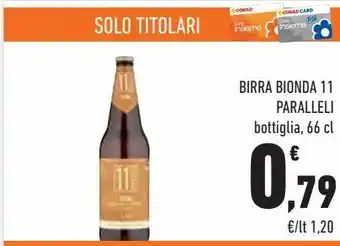 Conad City Birra bionsa paralleli offerta