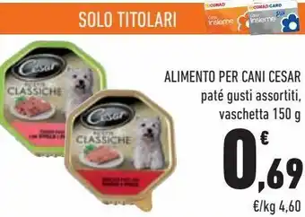Conad City Alimento per cani cesar offerta