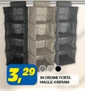 Risparmio Casa In Ordine Porta Maglie 4 Ripiani offerta