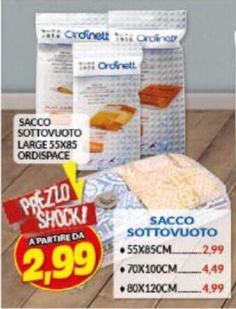 Risparmio Casa Ordinett Sacco Sottovuoto Large 55x85 Ordispace offerta