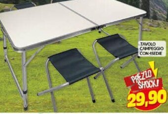 Risparmio Casa Tavolo Campeggio con 4 Sedie offerta