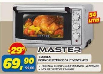 Master FE545LX Forno Elettrico 54 lt ventilato