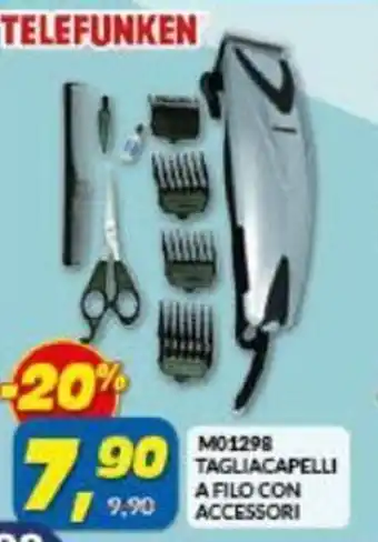 Telefunken M012098 Tagliacapelli A Filo con Accessori