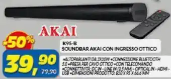 Risparmio Casa AKAI K95-B Soundbar con Ingresso Ottico offerta
