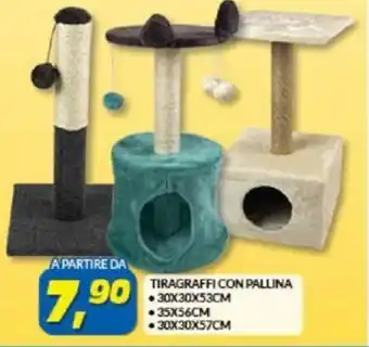 Risparmio Casa Tiragraffi con Pallina 30x30x53 cm/ 35x56 cm/ 30x30x57 cm offerta