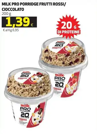 Coop Milk Pro Porridge Frutti Rossi/Cioccolato 200 g offerta