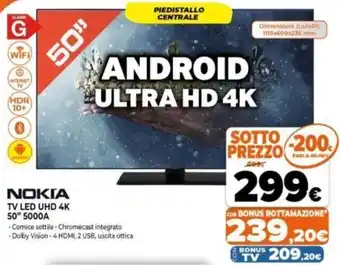 Expert Nokia TV Led UHD 4K 50" 5000A offerta