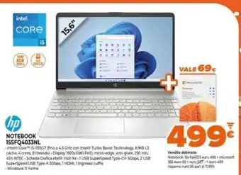 Expert hp Notebook 15SFQ4033NL offerta