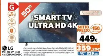 Expert LG Smart TV Ultra HD 4K 50NANO796PC offerta