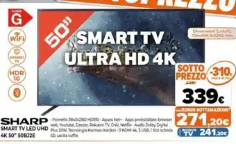 Expert Sharp Smart TV Led UHD 4K 50" 50BJ2E offerta