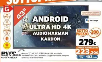 Expert Sharp Smart TV Led UHD 4K 43" 43BL2EA offerta