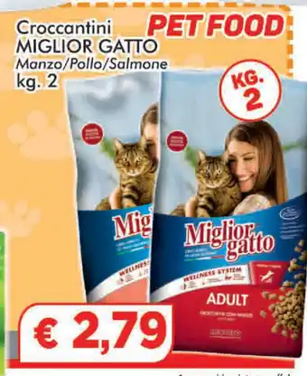Paghi Poco Miglior Gatto Croccanti Manzo/Pollo/Salmone 2kg offerta