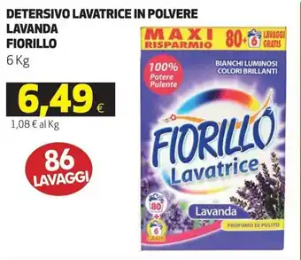 Coop Fiorillo Detersivo Lavatrice in Polvere Lavanda 6 kg offerta