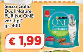 Paghi Poco Purina One Secco Gatto Dual Nature 400gr offerta