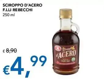Migross Superstore F.lli Rebecchi Sciroppo D'Acero 250 ml offerta
