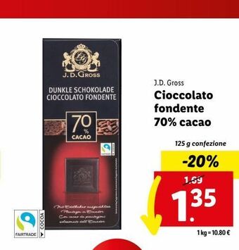 Lidl Cioccolata fondente offerta