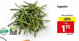 Lidl Fagiolini offerta