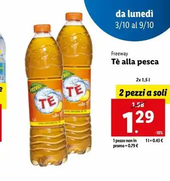 Lidl Tè freeway offerta