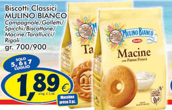 Paghi Poco Mulino Bianco Biscotti classici 700/900gr offerta