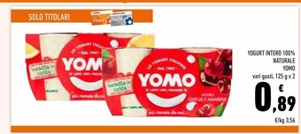 Conad Yogurt intero 100 % naturale yomo offerta