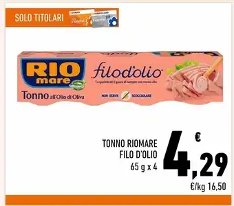 Conad Tonno rio mare filo d'olio offerta