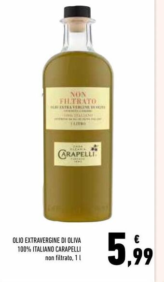 Conad Olio extra vergine di oliva 100 % italiano carapelli offerta