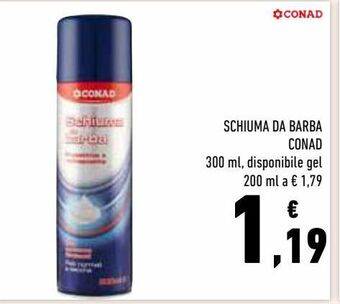 Conad Schiuma da barba conad offerta