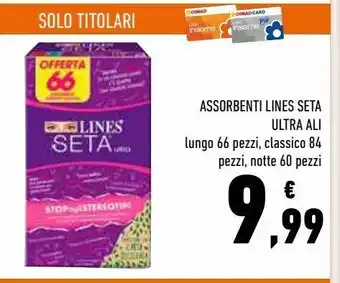 Conad Assorbenti lines seta ultra ali offerta