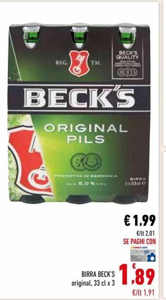 Conad Birra beck's offerta