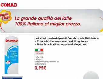 Conad Latte  uht parzialmente scremato conad offerta