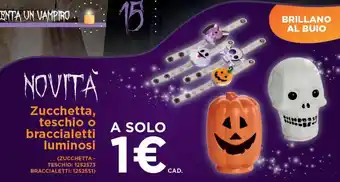 Zucchetta, teschio o braccialetti luminosi