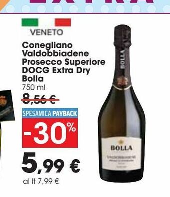 Carrefour Market Conegliano valdobbiadene prosecco supeiore docg extra dry bolla offerta