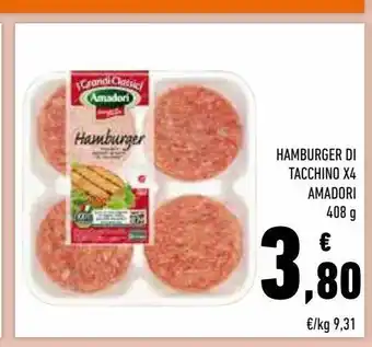 Conad Superstore Hamburger di tacchino x4 amadori offerta