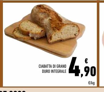 Ciabatta di grano duro integrale