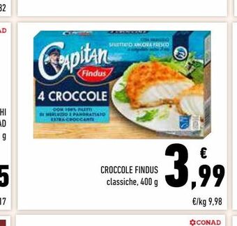 Conad Superstore Croccole findus 400 g offerta