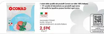 Conad Superstore Mozzarella conad offerta