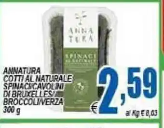 Annatura Cotti Al Naturale Spinaci/Caviolini Di Bruxelles 300g