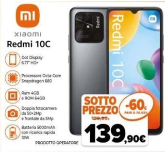 Expert xiaomi Redmi 10C offerta